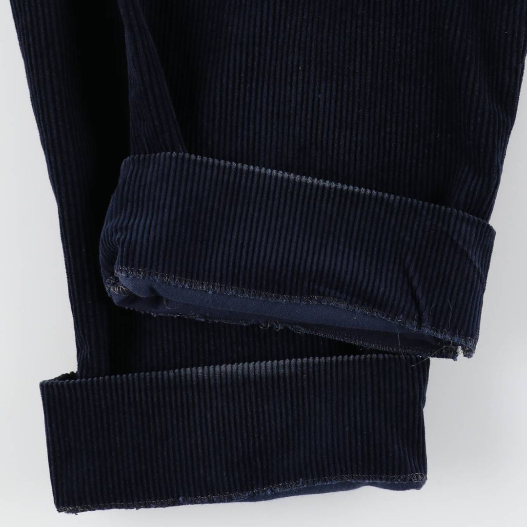 Plain corduroy pants, made in Spain, size 46 (equivalent to men's W37), thick corduroy, zipper fly, wide wale. cotton navy blue type Vintage Second Hand