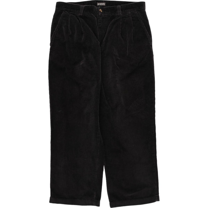 St. John's Bay two-pleat corduroy pants, men's size W36 (approx.) cotton black type Vintage Second Hand