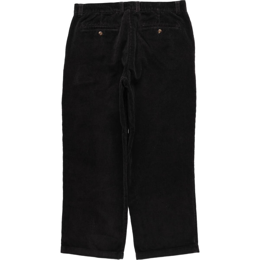 St. John's Bay two-pleat corduroy pants, men's size W36 (approx.) cotton black type Vintage Second Hand