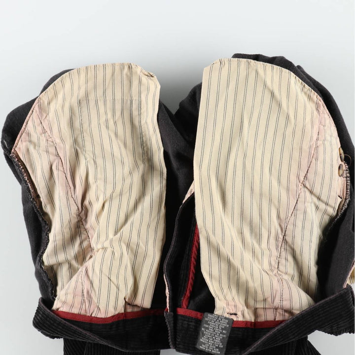 St. John's Bay two-pleat corduroy pants, men's size W36 (approx.) cotton black type Vintage Second Hand