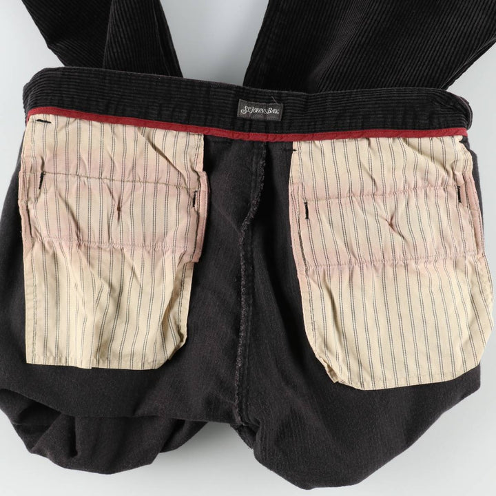 St. John's Bay two-pleat corduroy pants, men's size W36 (approx.) cotton black type Vintage Second Hand