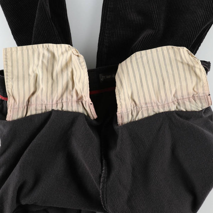 St. John's Bay two-pleat corduroy pants, men's size W36 (approx.) cotton black type Vintage Second Hand