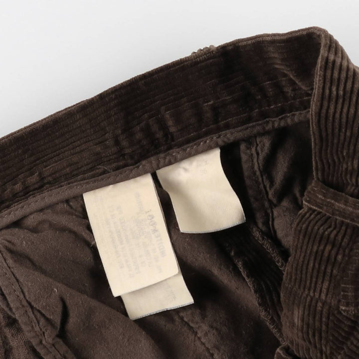 PULL and BEAR Two-Pleat Corduroy Pants, Men's Size W34 (approx.), Vintage unclear brown type Vintage Second Hand