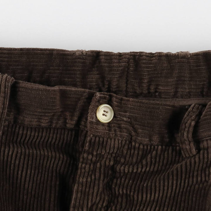 PULL and BEAR Two-Pleat Corduroy Pants, Men's Size W34 (approx.), Vintage unclear brown type Vintage Second Hand