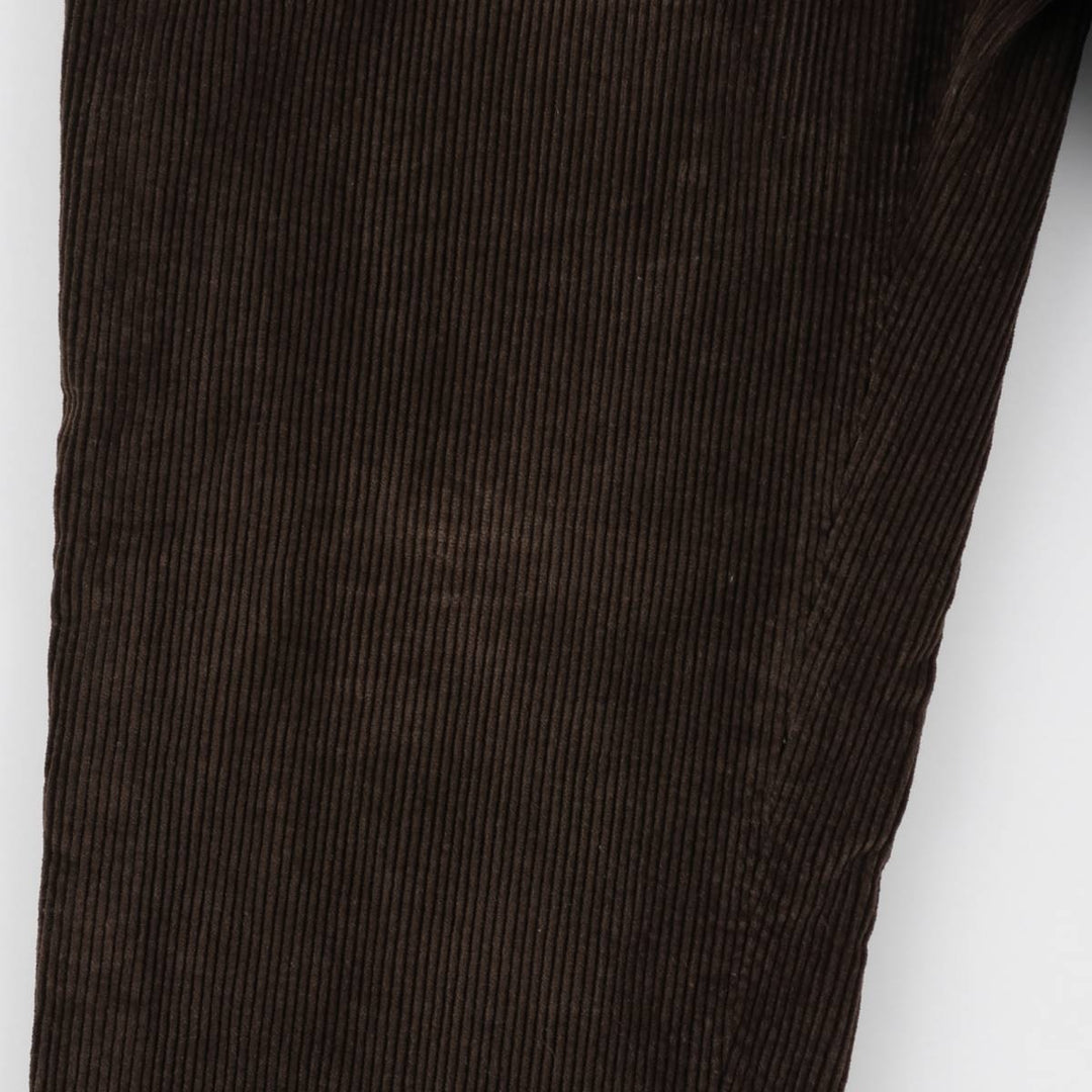 PULL and BEAR Two-Pleat Corduroy Pants, Men's Size W34 (approx.), Vintage unclear brown type Vintage Second Hand