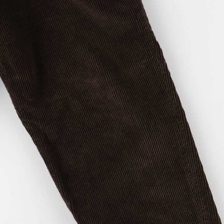 PULL and BEAR Two-Pleat Corduroy Pants, Men's Size W34 (approx.), Vintage unclear brown type Vintage Second Hand