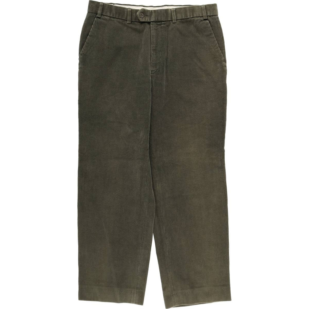 MARKS AND SPENCER ST MICHAEL Corduroy Pants, Made in England, Men's, Size W36 cotton Green type dark green Vintage Second Hand