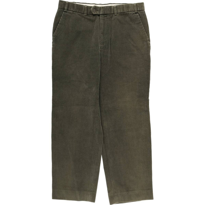 MARKS AND SPENCER ST MICHAEL Corduroy Pants, Made in England, Men's, Size W36 cotton Green type dark green Vintage Second Hand