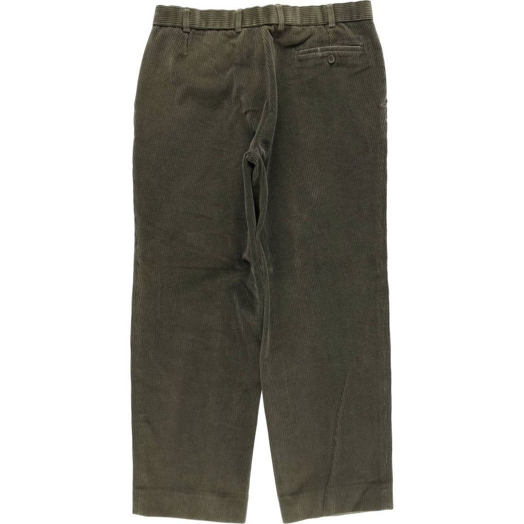 MARKS AND SPENCER ST MICHAEL Corduroy Pants, Made in England, Men's, Size W36 cotton Green type dark green Vintage Second Hand