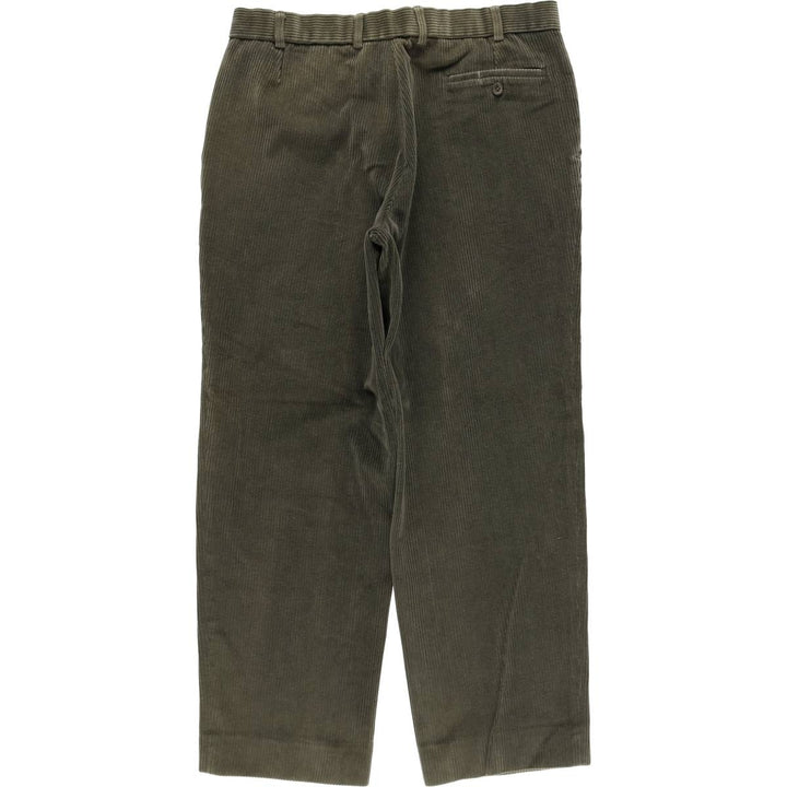 MARKS AND SPENCER ST MICHAEL Corduroy Pants, Made in England, Men's, Size W36 cotton Green type dark green Vintage Second Hand