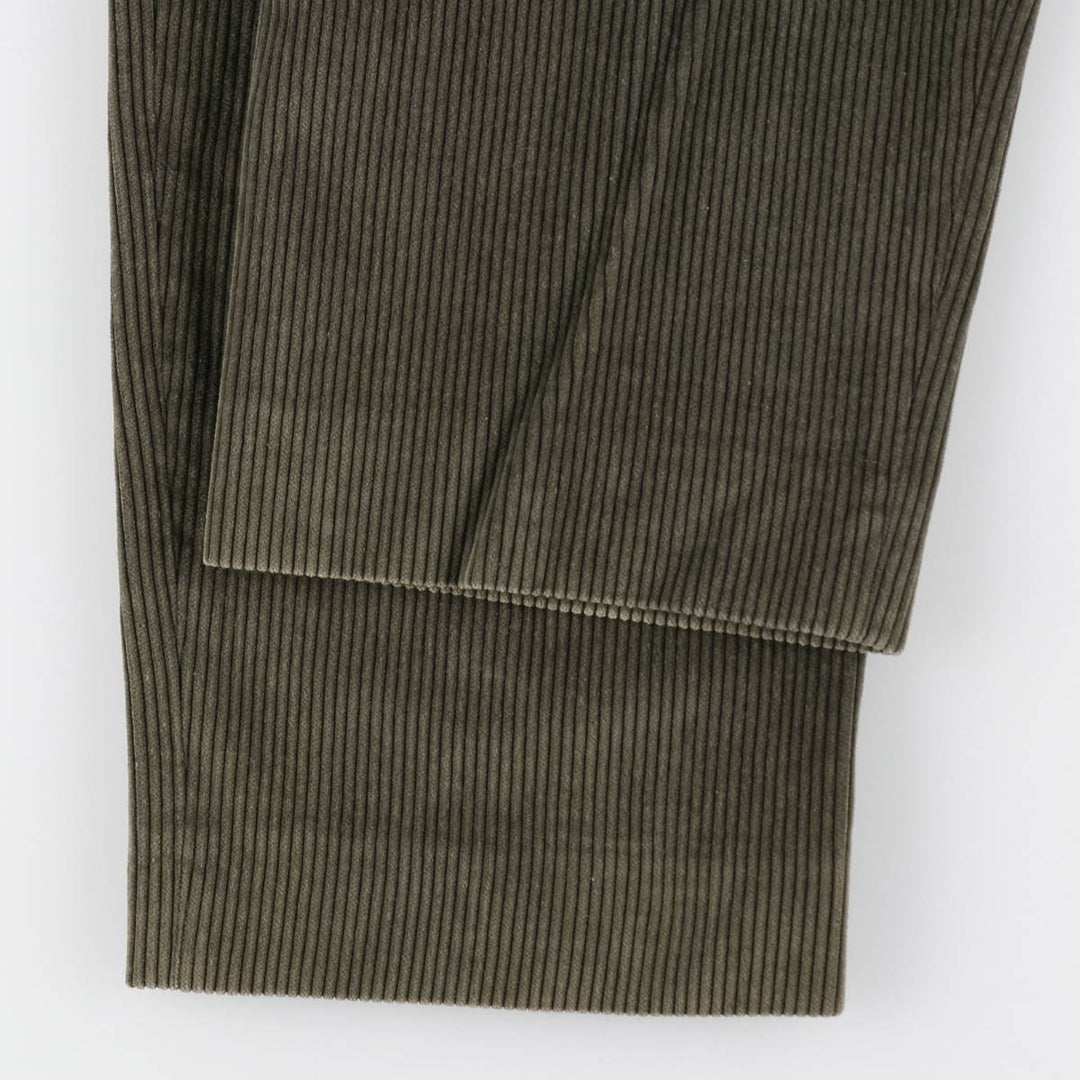 MARKS AND SPENCER ST MICHAEL Corduroy Pants, Made in England, Men's, Size W36 cotton Green type dark green Vintage Second Hand