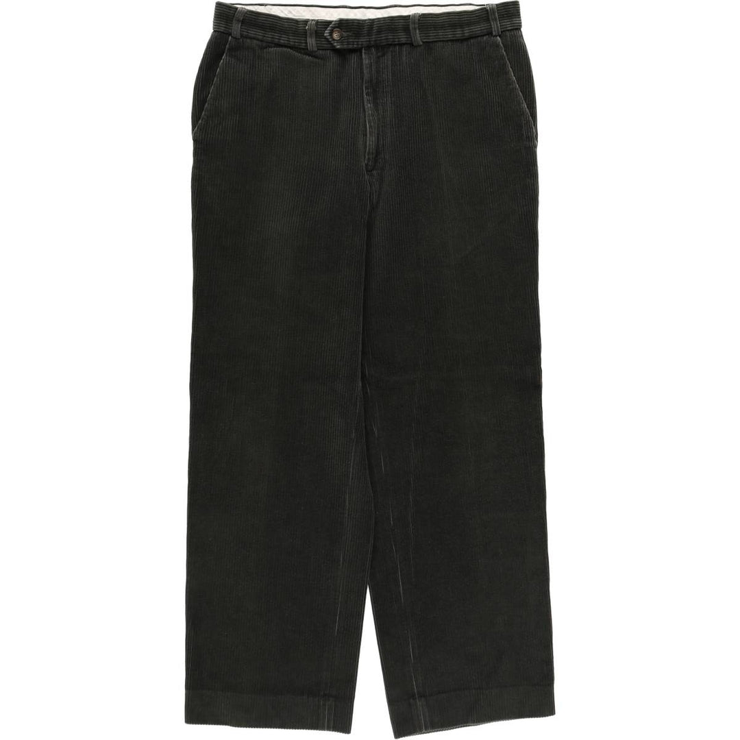 St. Michael corduroy pants, made in England, men's size W36 (approx.). cotton Khaki type sage green Vintage Second Hand