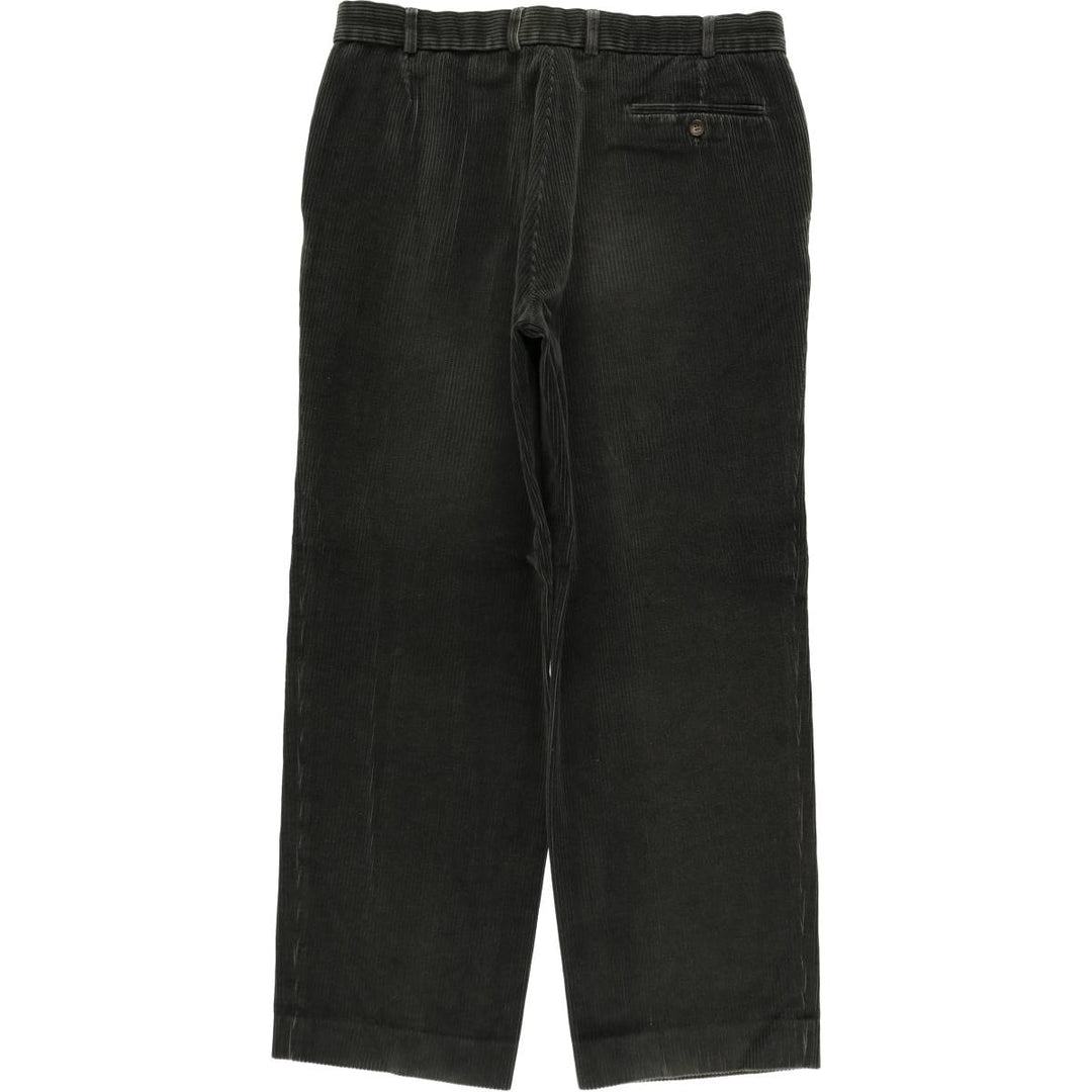 St. Michael corduroy pants, made in England, men's size W36 (approx.). cotton Khaki type sage green Vintage Second Hand