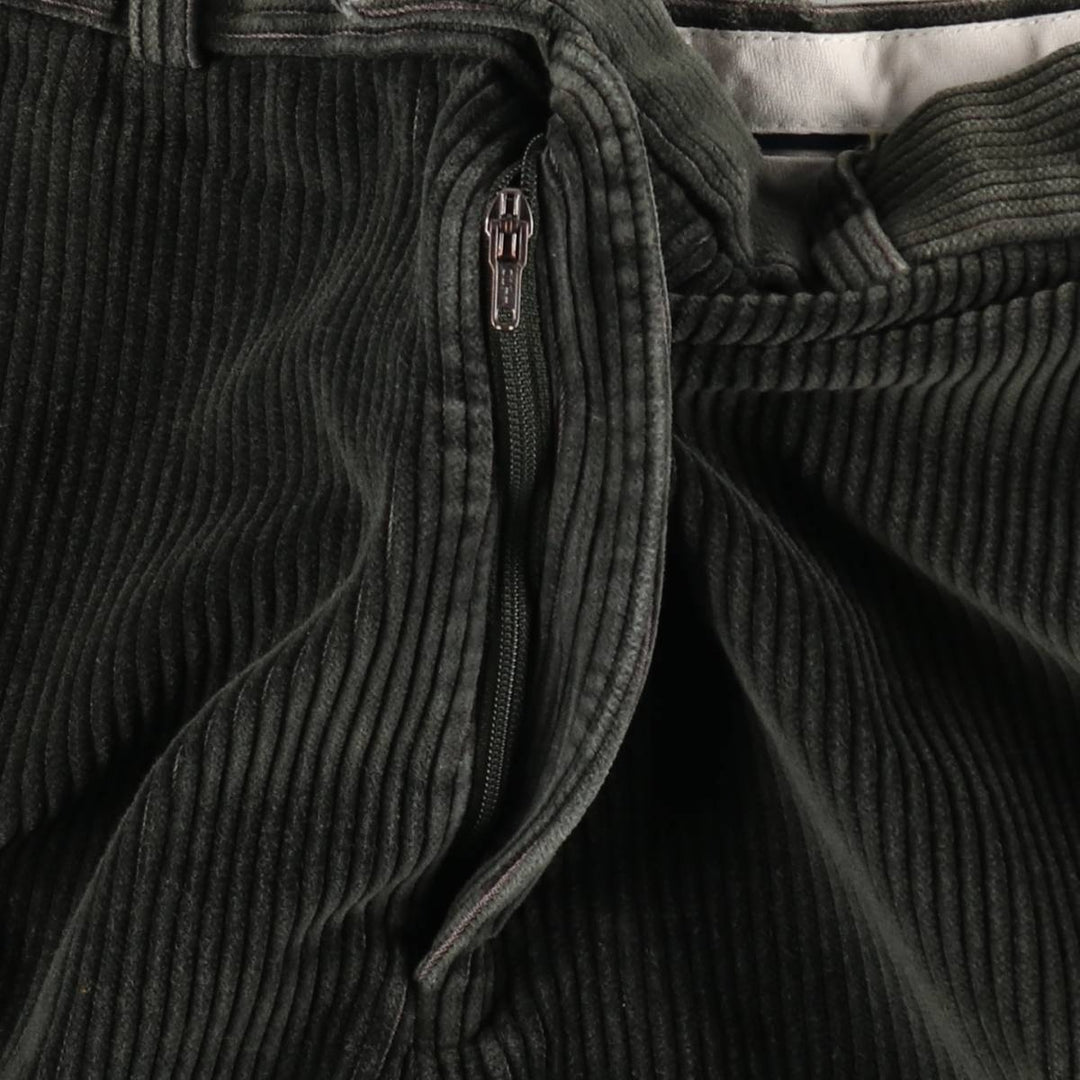 St. Michael corduroy pants, made in England, men's size W36 (approx.). cotton Khaki type sage green Vintage Second Hand