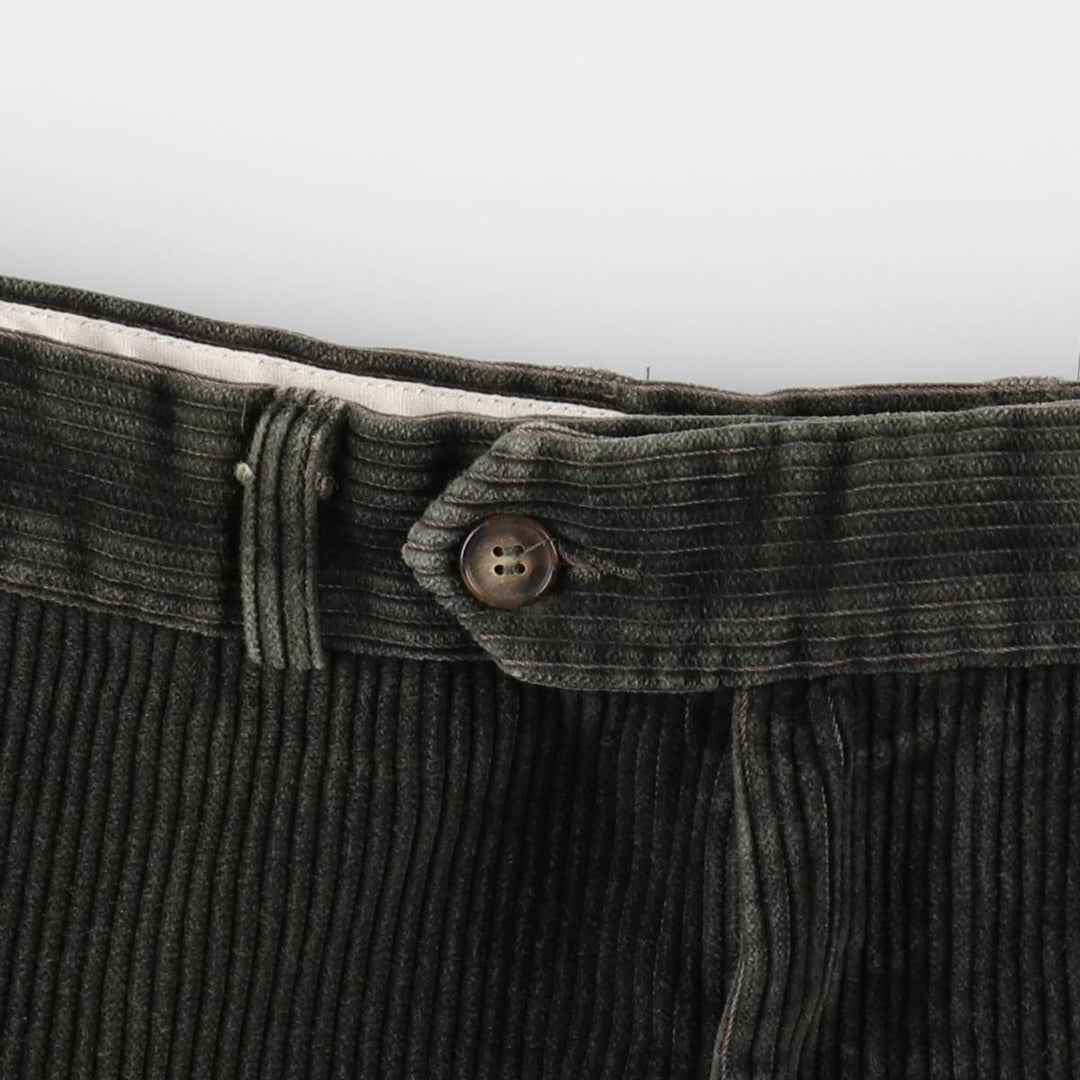 St. Michael corduroy pants, made in England, men's size W36 (approx.). cotton Khaki type sage green Vintage Second Hand