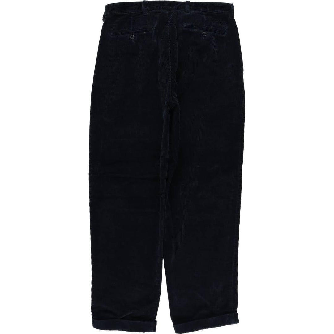 CHARTER CLUB CLUB ROOM Two-Pleat Corduroy Pants, Men's Size W33 (approx.) cotton navy blue type Vintage Second Hand