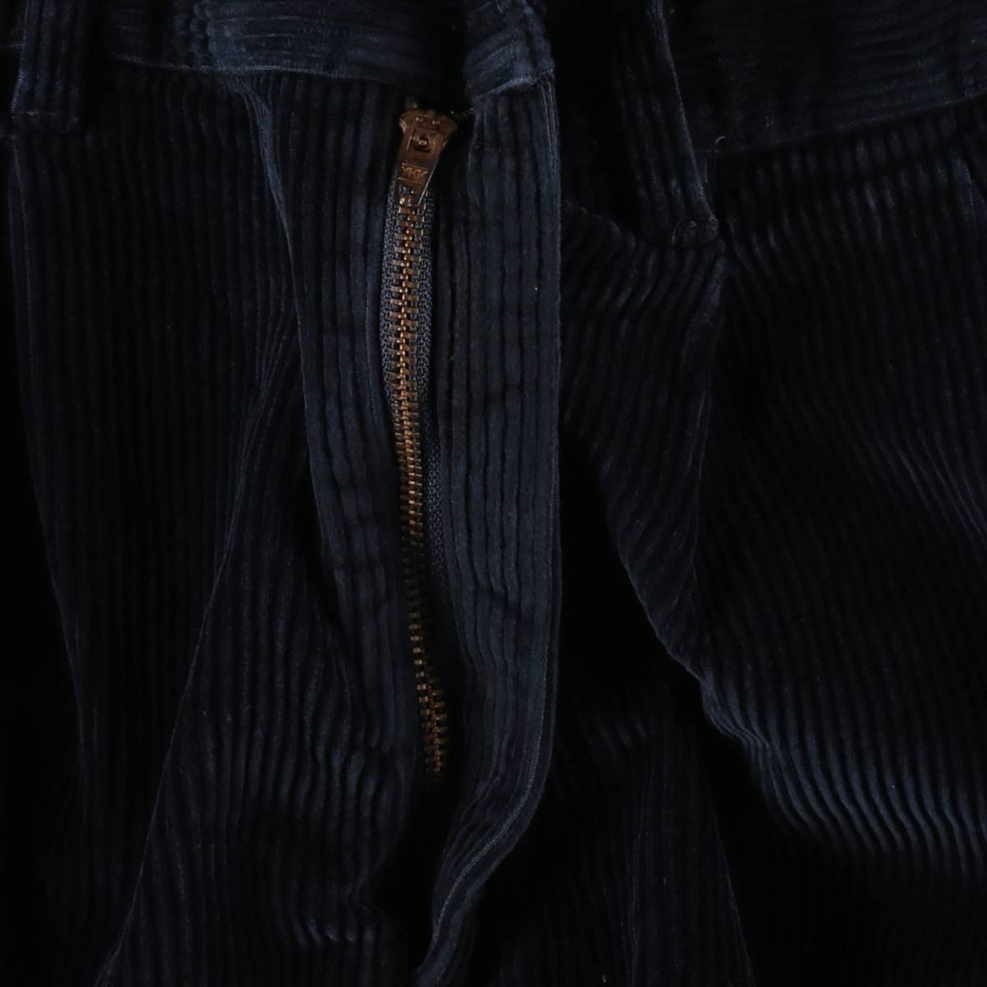 CHARTER CLUB CLUB ROOM Two-Pleat Corduroy Pants, Men's Size W33 (approx.) cotton navy blue type Vintage Second Hand