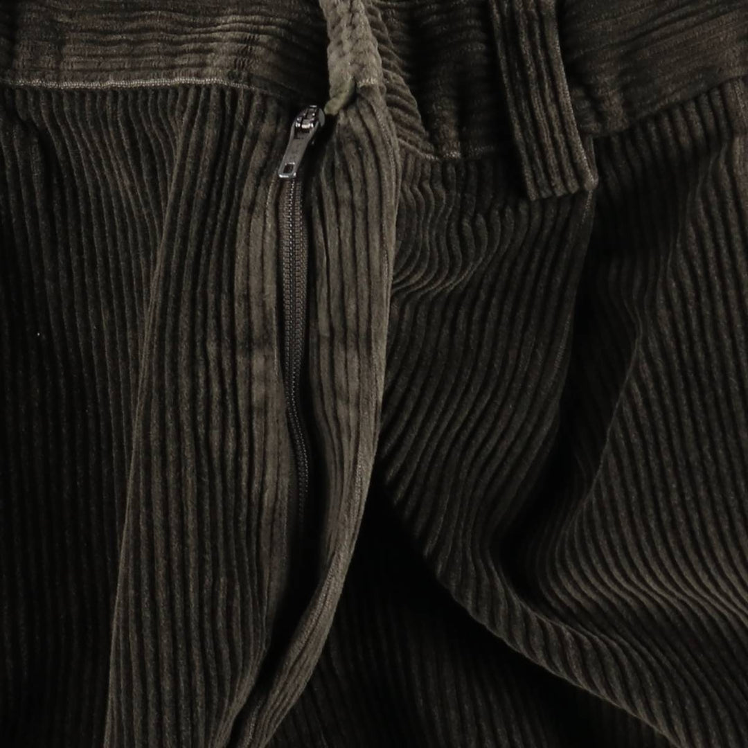 MARKS AND SPENCER ST MICHAEL Two-Pleat Corduroy Pants, Men's Size W31 (approx.) cotton Khaki type sage green Vintage Second Hand