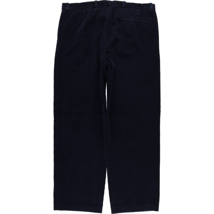 JMMARIN One-Pleat Corduroy Pants, Made in Spain, Men's W37 (approx.) cotton navy blue type Vintage Second Hand