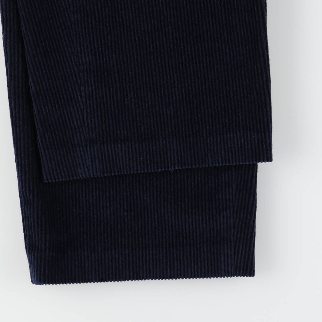 JMMARIN One-Pleat Corduroy Pants, Made in Spain, Men's W37 (approx.) cotton navy blue type Vintage Second Hand