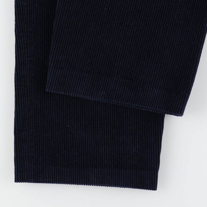 JMMARIN One-Pleat Corduroy Pants, Made in Spain, Men's W37 (approx.) cotton navy blue type Vintage Second Hand