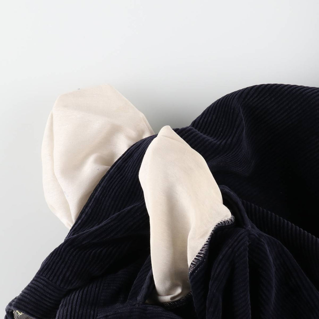 CAIRNS Two-Pleat Corduroy Pants, Made in France, Men's Size W31 (approx.) cotton navy blue type Vintage Second Hand