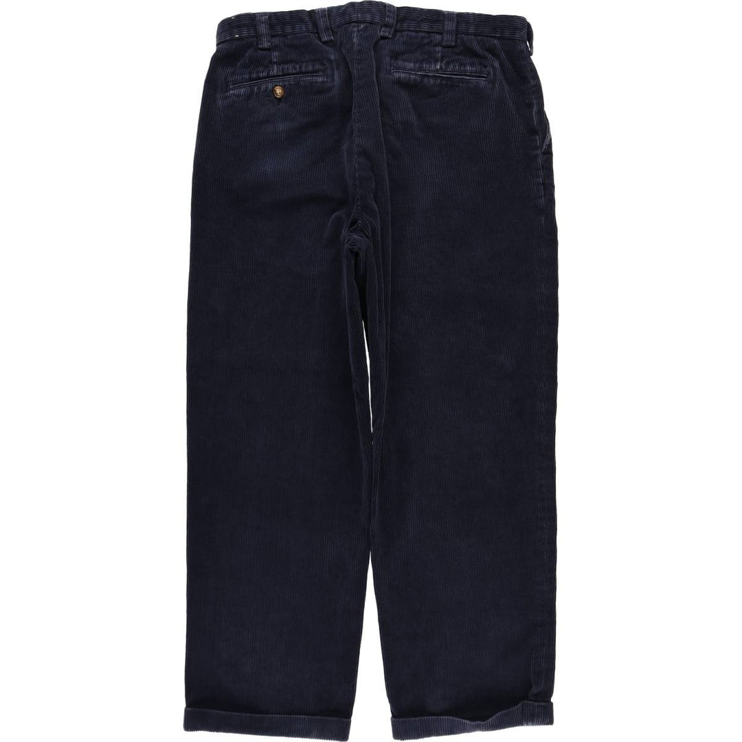 2000'S Orvis Two-pleat Corduroy Pants, Men's, Size W36 cotton navy blue type Vintage Second Hand