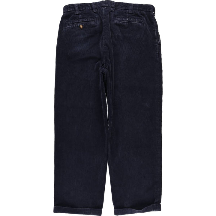 2000'S Orvis Two-pleat Corduroy Pants, Men's, Size W36 cotton navy blue type Vintage Second Hand