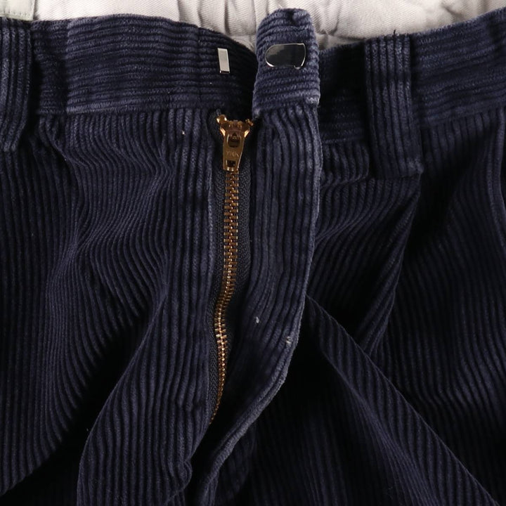 2000'S Orvis Two-pleat Corduroy Pants, Men's, Size W36 cotton navy blue type Vintage Second Hand