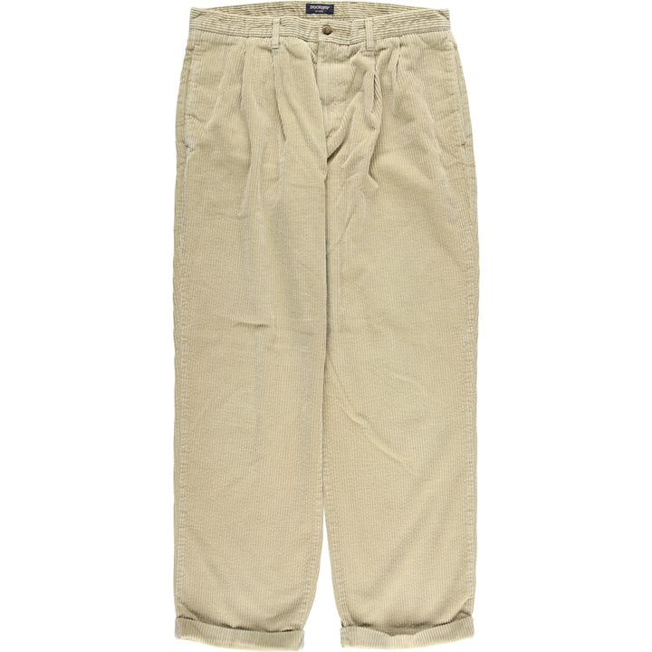 Dockers khakis two-pleat wide-wale corduroy pants, men's size W35 (approx.) unclear Beige type Vintage Second Hand