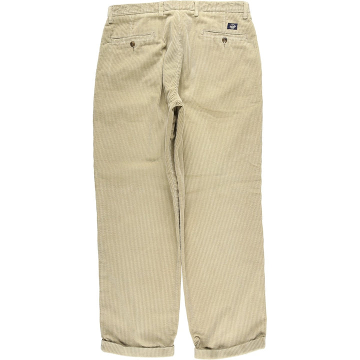 Dockers khakis two-pleat wide-wale corduroy pants, men's size W35 (approx.) unclear Beige type Vintage Second Hand