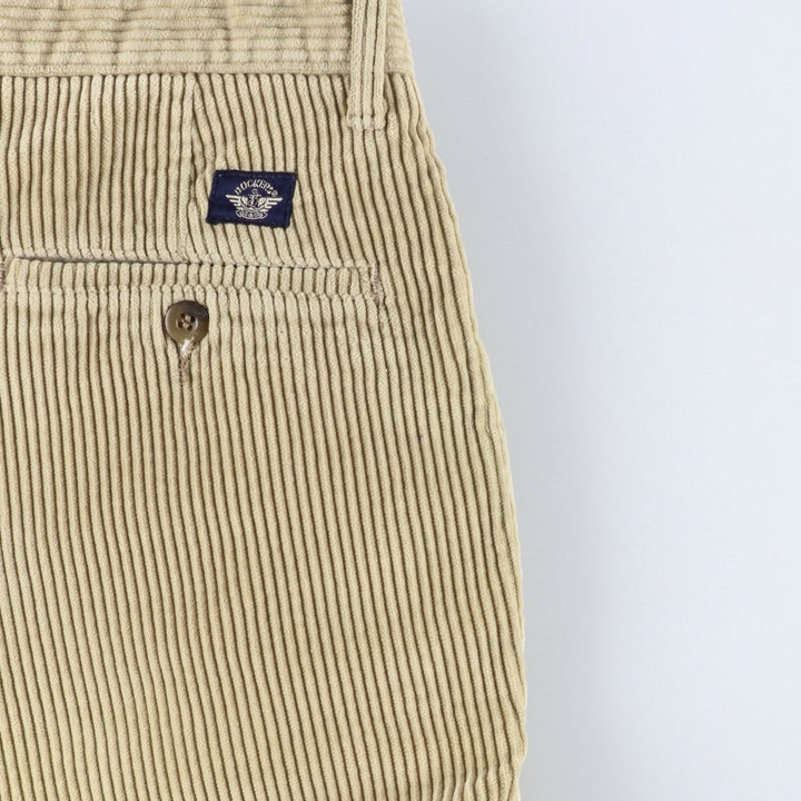 Dockers khakis two-pleat wide-wale corduroy pants, men's size W35 (approx.) unclear Beige type Vintage Second Hand