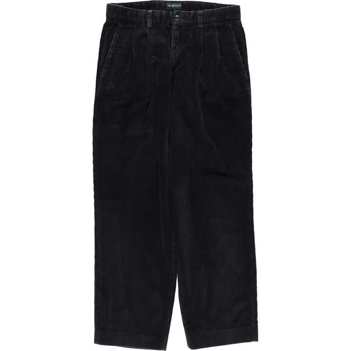 2000'S Dockers Recode Two-Pleated Corduroy Pants, Men's, Size W31 cotton black type Vintage Second Hand