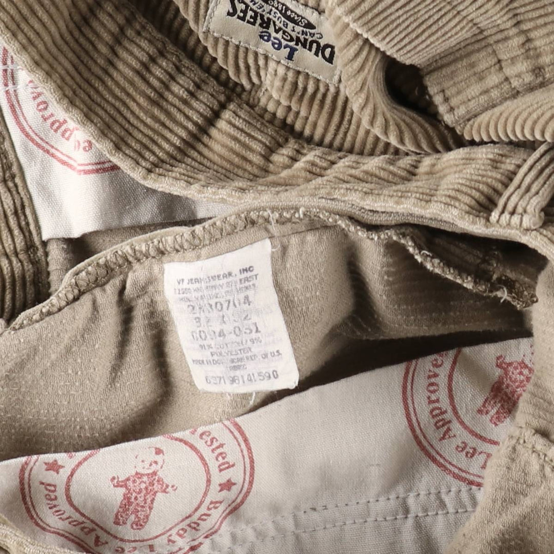 Lee DUNGAREES corduroy pants, men's size W32 (approx.) cotton Beige type Vintage Second Hand