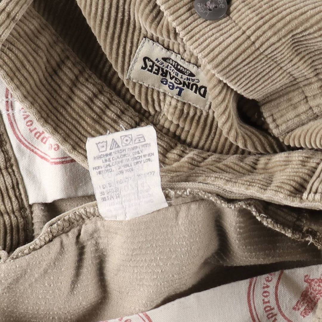 Lee DUNGAREES corduroy pants, men's size W32 (approx.) cotton Beige type Vintage Second Hand