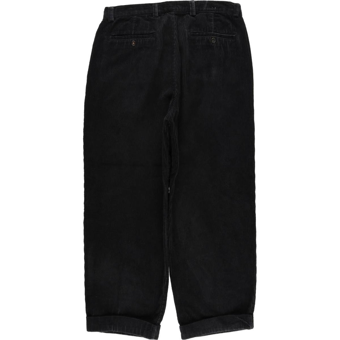 GAP EASY FIT Two-Pleat Corduroy Pants, Men's Size W34 (approx.) cotton black type Vintage Second Hand