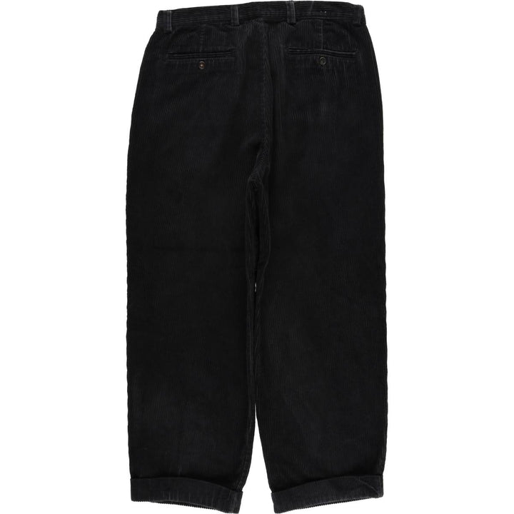 GAP EASY FIT Two-Pleat Corduroy Pants, Men's Size W34 (approx.) cotton black type Vintage Second Hand