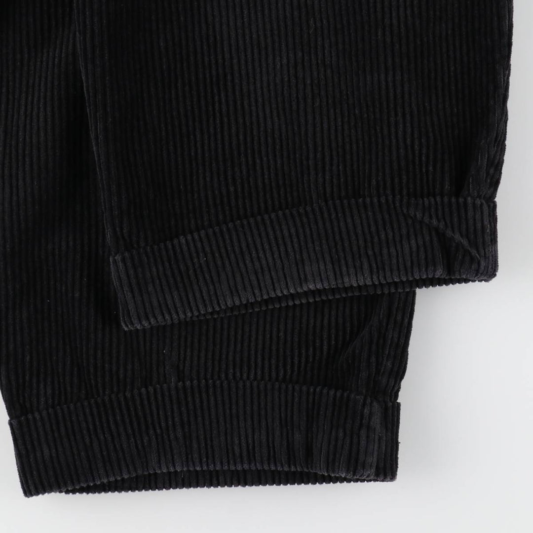 GAP EASY FIT Two-Pleat Corduroy Pants, Men's Size W34 (approx.) cotton black type Vintage Second Hand