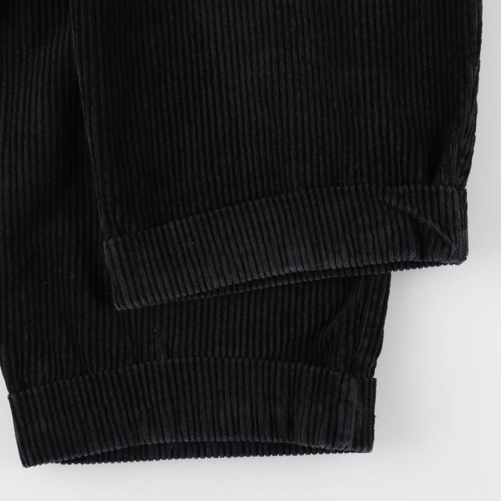 GAP EASY FIT Two-Pleat Corduroy Pants, Men's Size W34 (approx.) cotton black type Vintage Second Hand