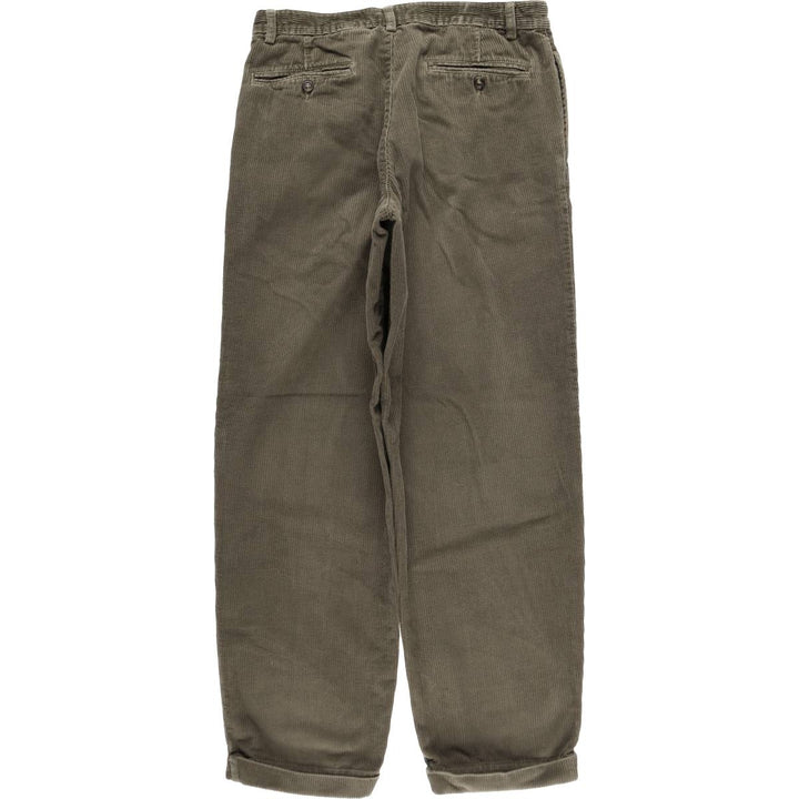 GAP Two-Pleat Corduroy Pants, Men's Size W33 (approx.) cotton Khaki type Vintage Second Hand