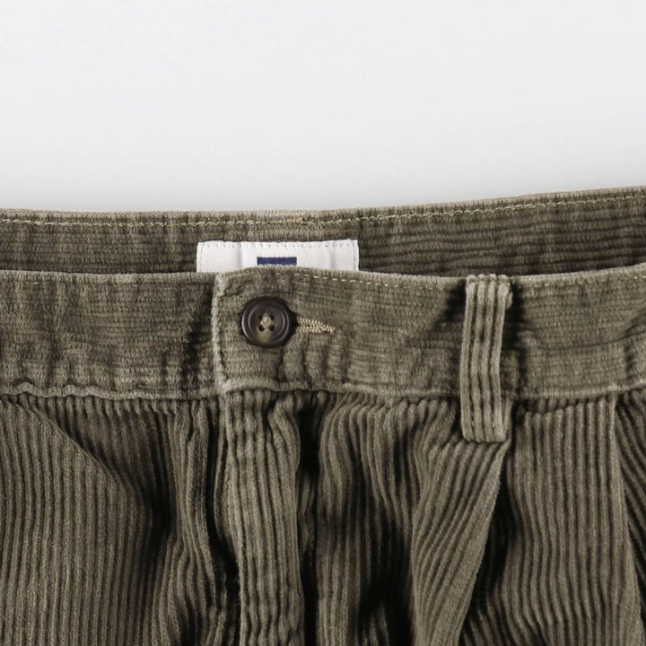 GAP Two-Pleat Corduroy Pants, Men's Size W33 (approx.) cotton Khaki type Vintage Second Hand