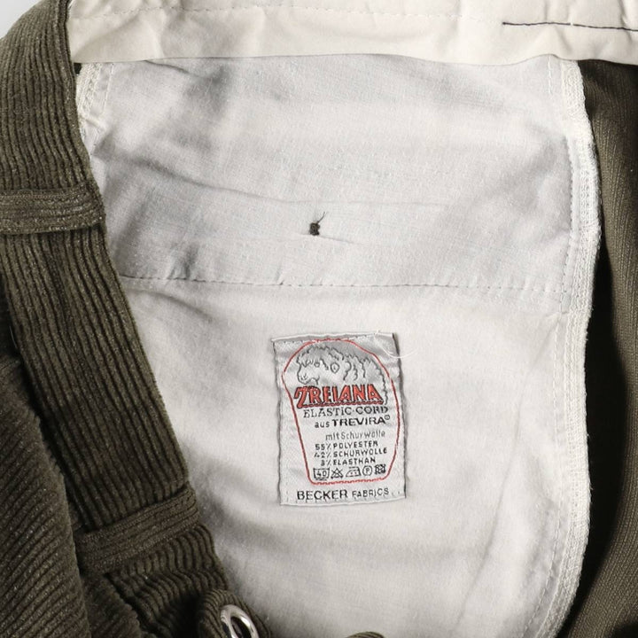 ZRELANA One-Pleat Corduroy Pants, Men's Size W37 (approx.) polyester Khaki type Vintage Second Hand