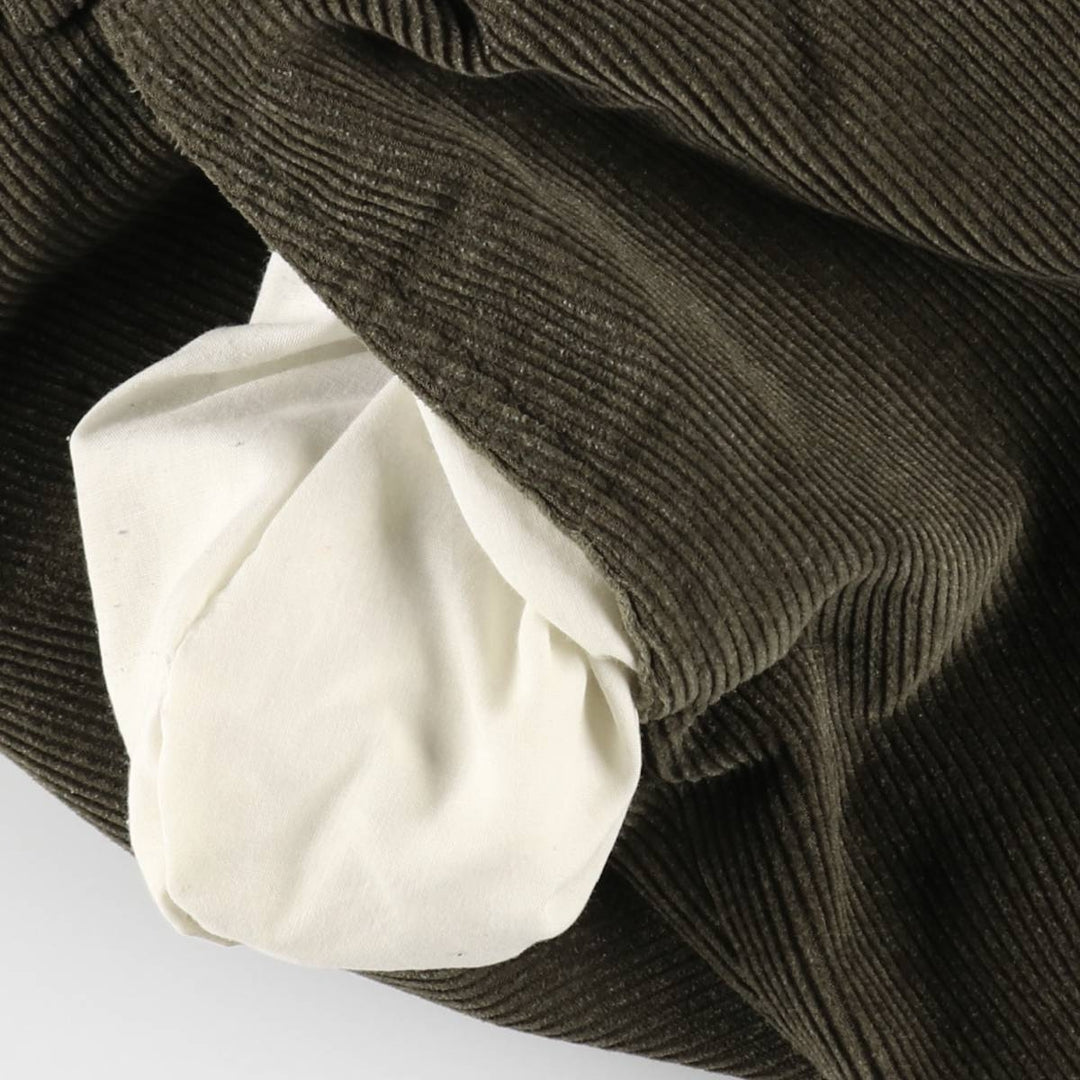 ZRELANA One-Pleat Corduroy Pants, Men's Size W37 (approx.) polyester Khaki type Vintage Second Hand