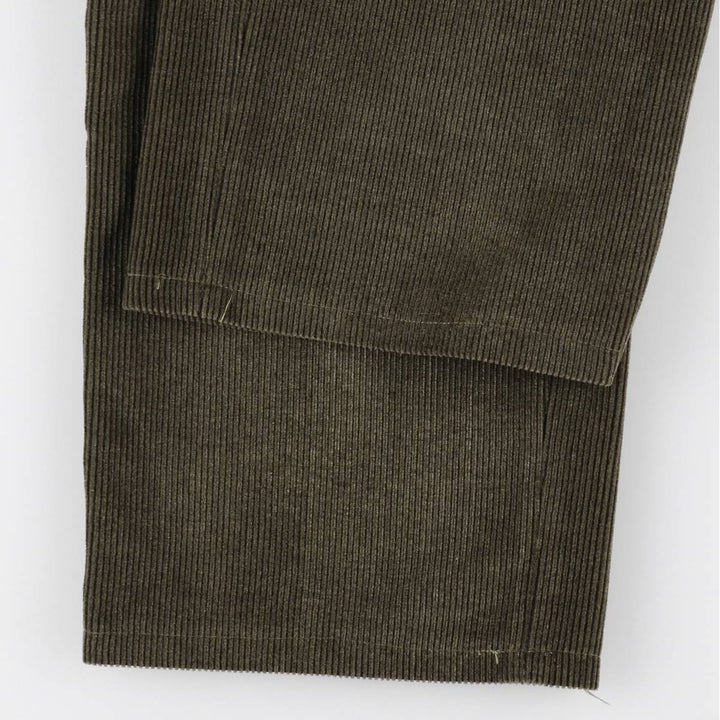 ZRELANA One-Pleat Corduroy Pants, Men's Size W37 (approx.) polyester Khaki type Vintage Second Hand