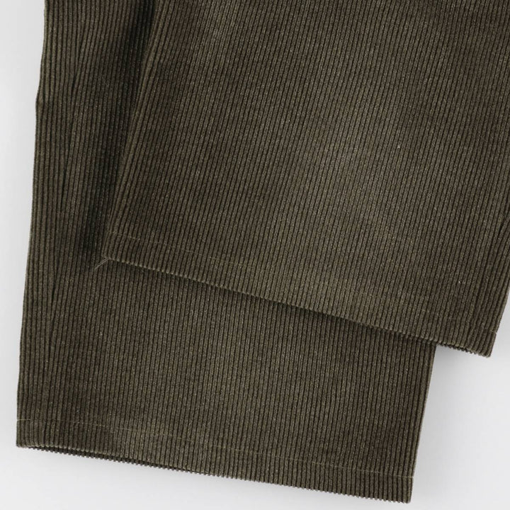ZRELANA One-Pleat Corduroy Pants, Men's Size W37 (approx.) polyester Khaki type Vintage Second Hand