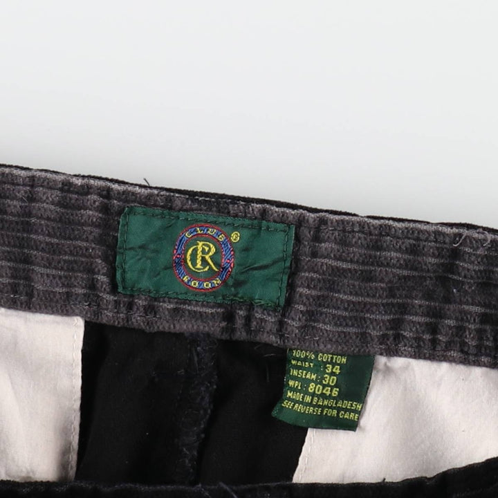 CLUB ROOM Wide-Wale Corduroy Pants, Two-Pleat, Men's Size W33 (approx.) cotton navy blue type Vintage Second Hand