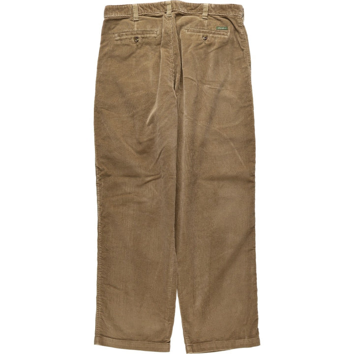 Eddie Bauer RELAED FIT Two-Pleat Corduroy Pants, Men's W36 (approx.) cotton beige type brown Vintage Second Hand