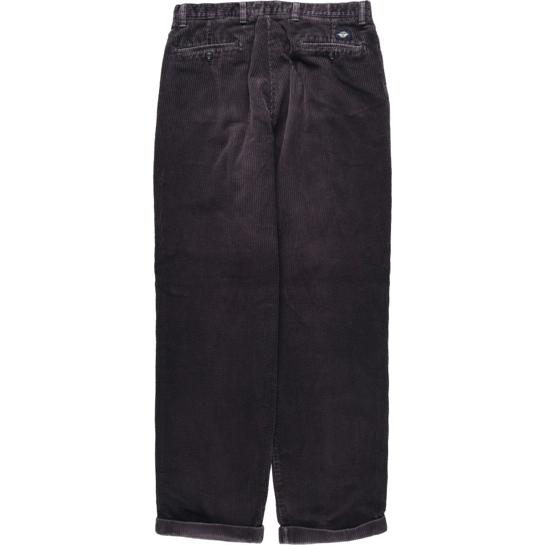 90'S Dockers khakis two-pleat corduroy pants, men's size W32 equivalent, vintage. cotton Charcoal Vintage Second Hand