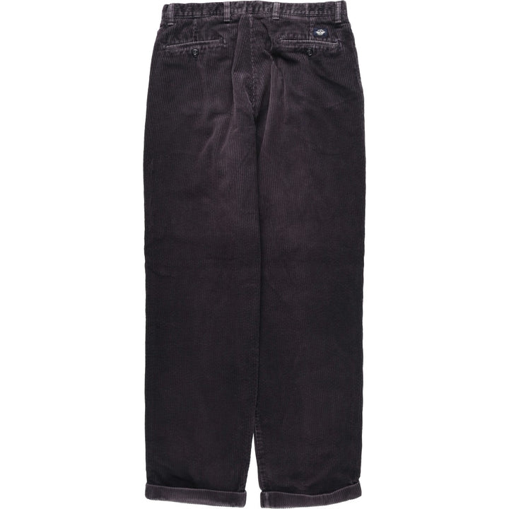 90'S Dockers khakis two-pleat corduroy pants, men's size W32 equivalent, vintage. cotton Charcoal Vintage Second Hand