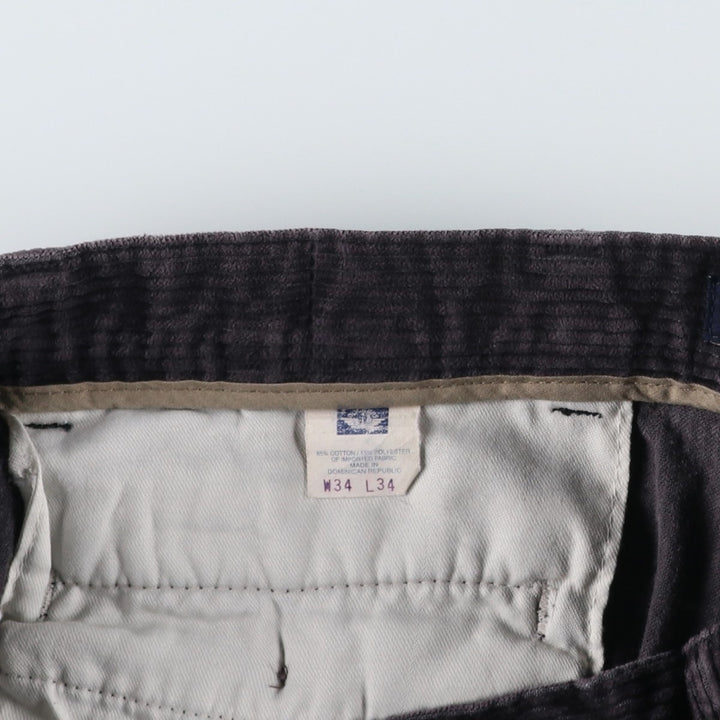 90'S Dockers khakis two-pleat corduroy pants, men's size W32 equivalent, vintage. cotton Charcoal Vintage Second Hand